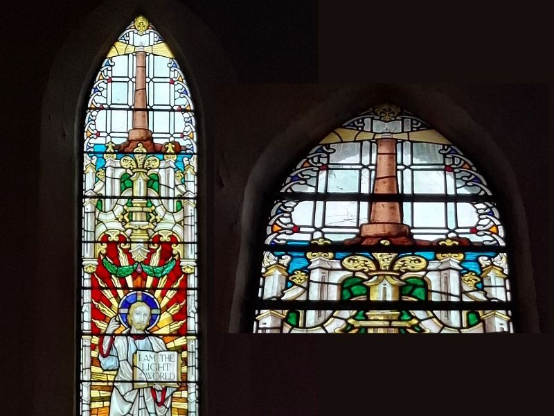 Bishop stained glass window